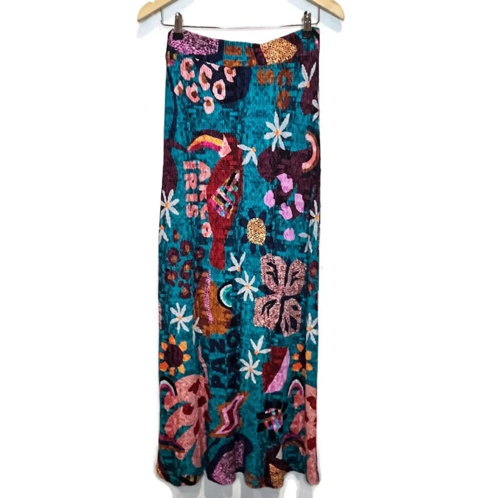 Farm Rio for Anthropologie Gabriella Knit Maxi Skirt Medium NWT - Picture 5 of 7